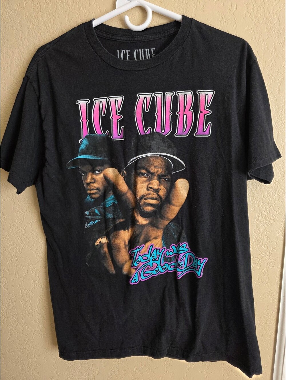 Ice Cube Today Was a Good Day Black Graphic T-Shirt Large